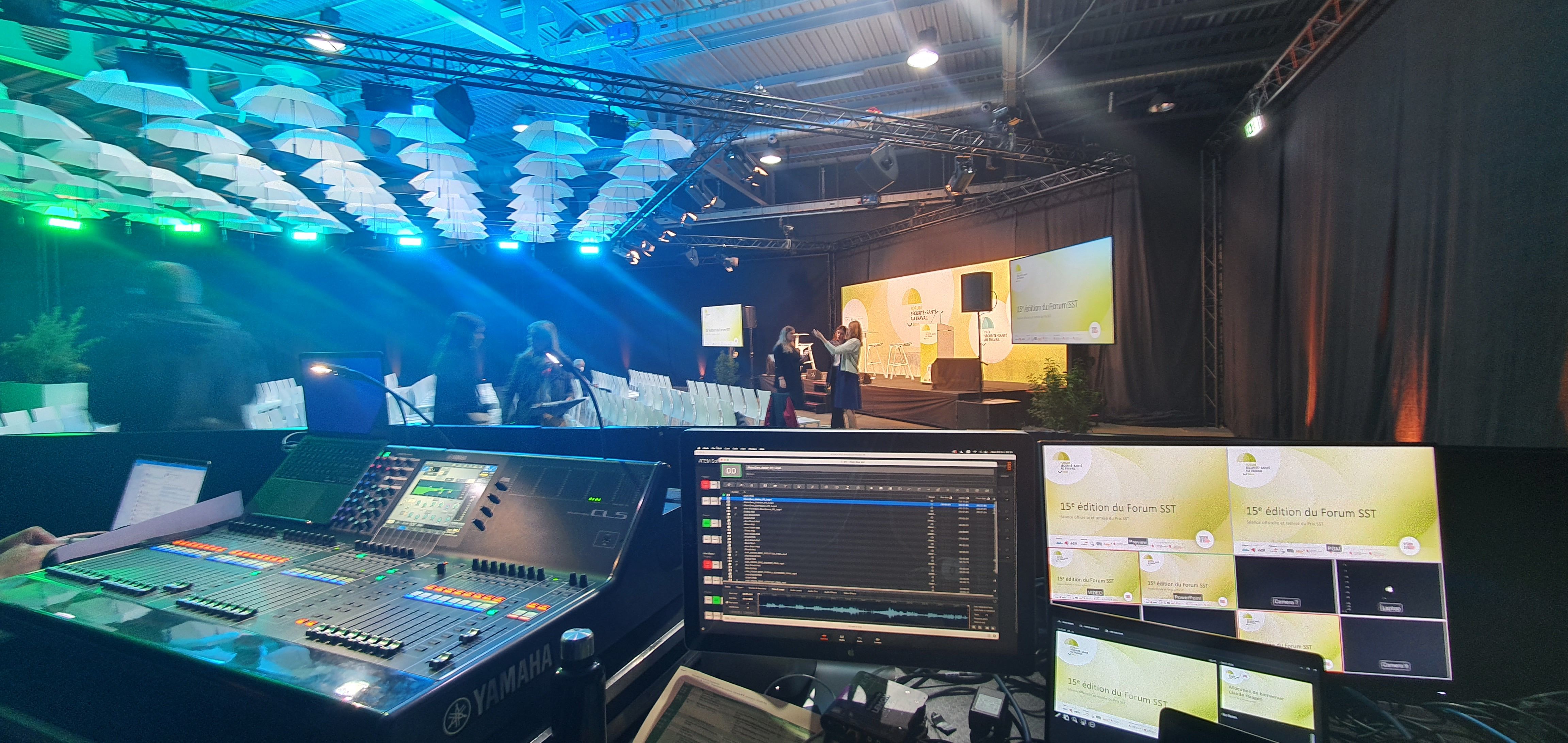 Forum SST 2022. Live stream and live to LED editor, construction team member.